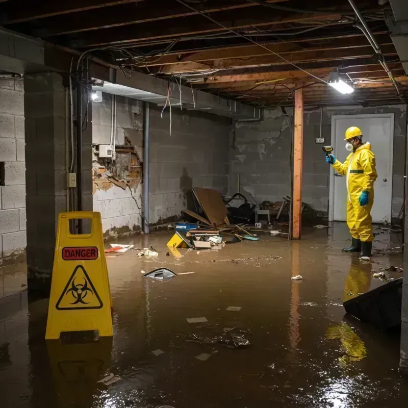 Flooded Basement Electrical Hazard in Milbridge, ME Property